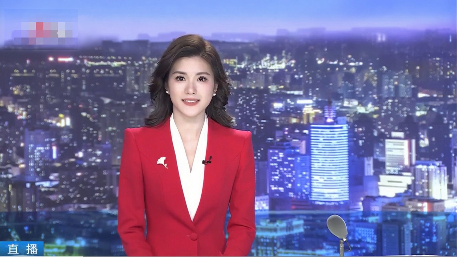 新闻直播主持现场